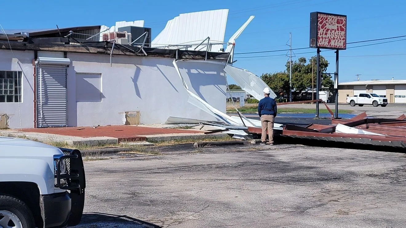 Wind damage roof repair